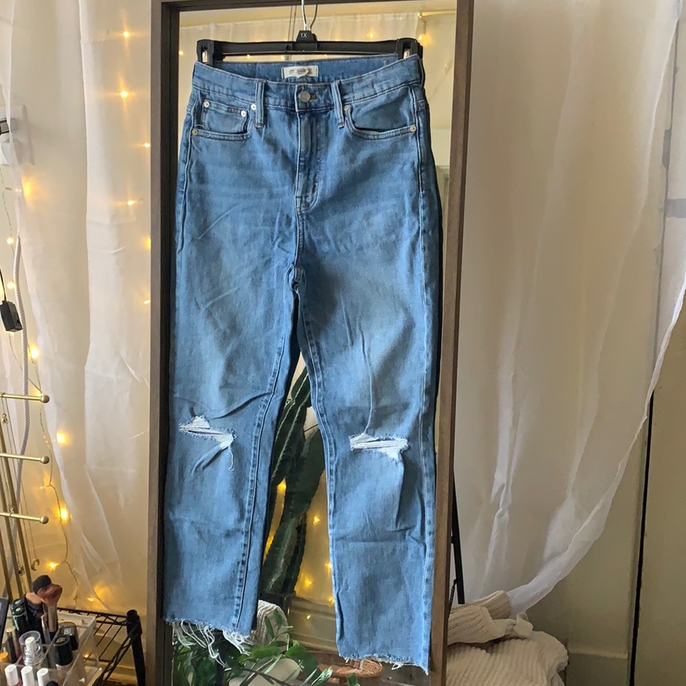 size 26 madewell high rise slim crop boyjeans